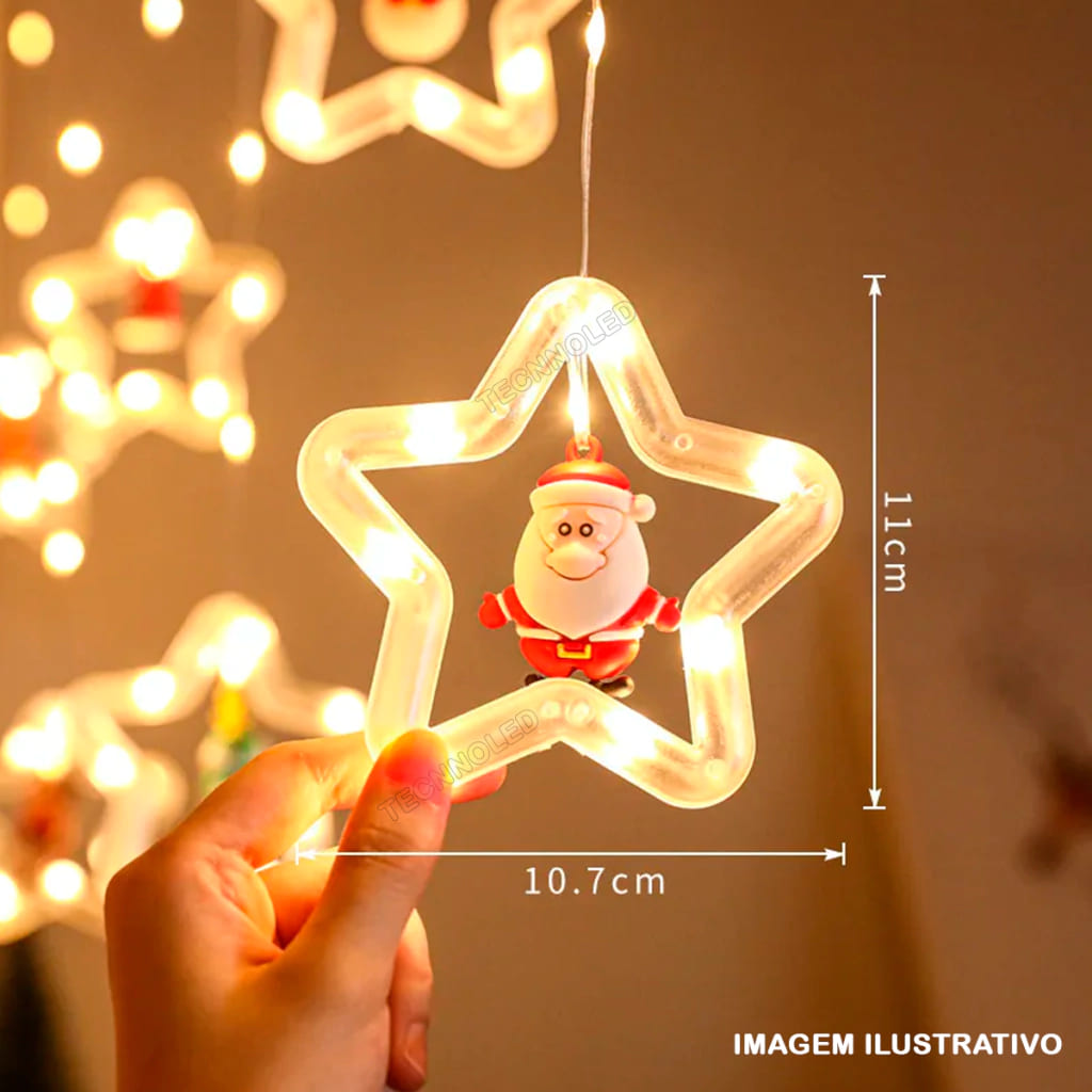 ✨ PROMO ✨ Cascada Brillante Luces LED Figuras Navideñas.✨
