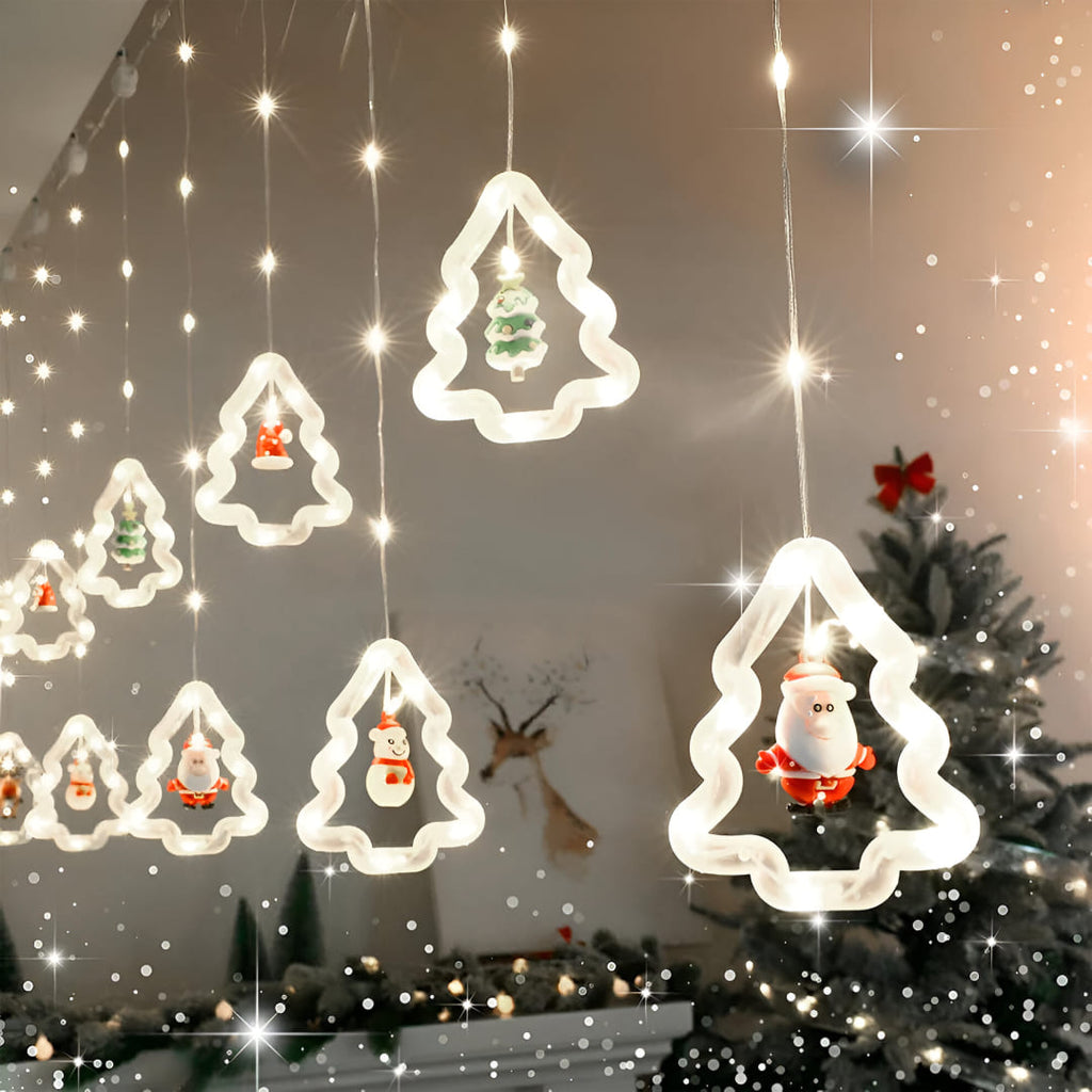 ✨ PROMO ✨ Cascada Brillante Luces LED Figuras Navideñas.✨