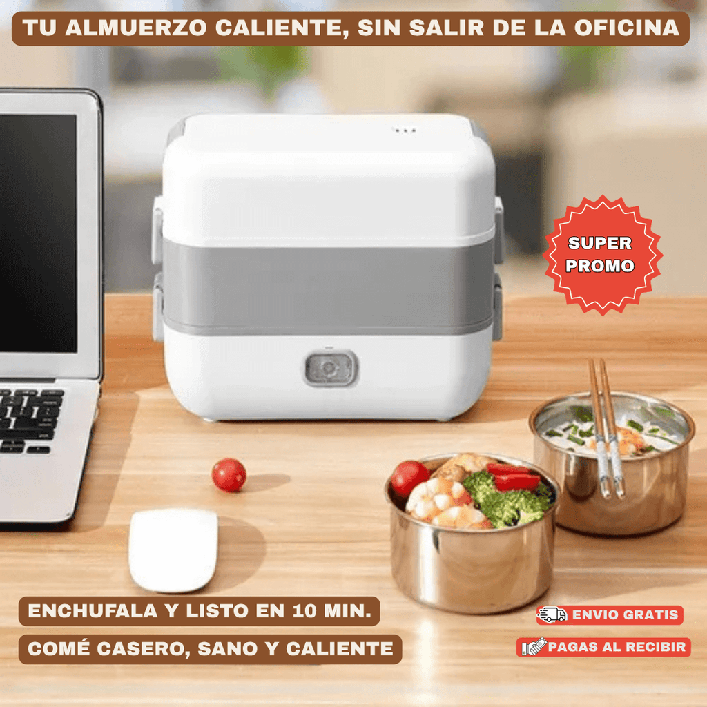HEATBOX® VAPOR: Lonchera Eléctrica Portátil para Calentar Rápido y Comer Mejor