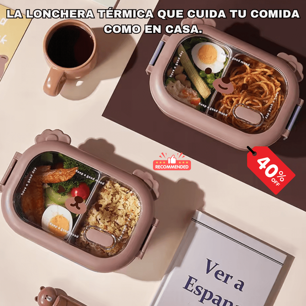 BearLunch™: LUNCHERA TÉRMICA DE ACERO COMIDA CALIENTE Y FRESCA EN CUALQUIER LUGAR
