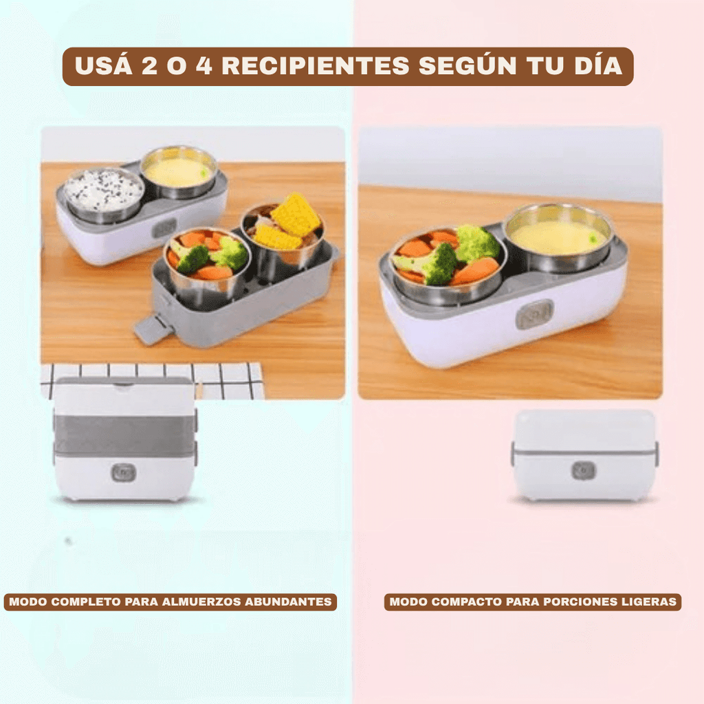 HEATBOX® VAPOR: Lonchera Eléctrica Portátil para Calentar Rápido y Comer Mejor
