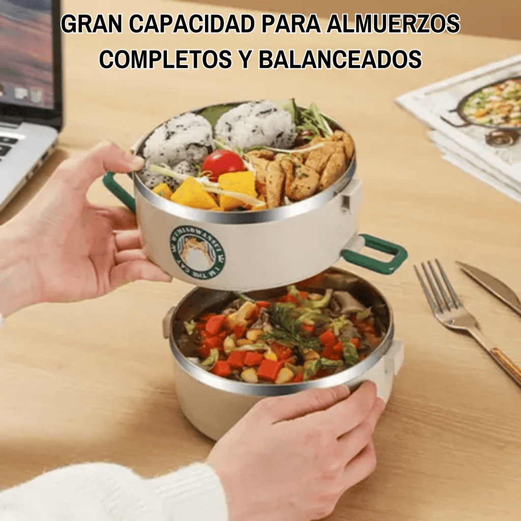 PACK DOBLE: 2 PORTA COMIDAS TÉRMICOS COMIDA CALIENTE & FRESCA + ENVÍO ¡GRATIS!
