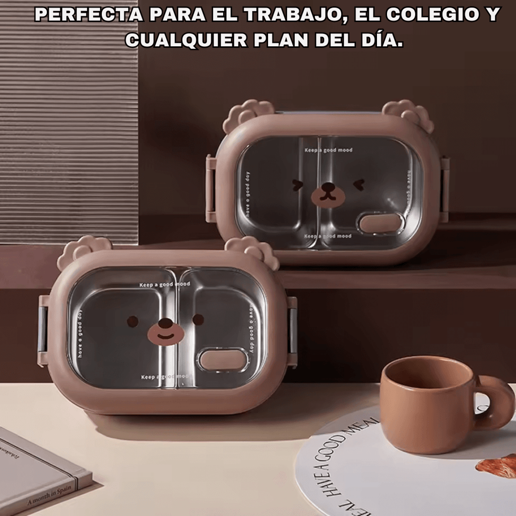 BearLunch™: LUNCHERA TÉRMICA DE ACERO COMIDA CALIENTE Y FRESCA EN CUALQUIER LUGAR