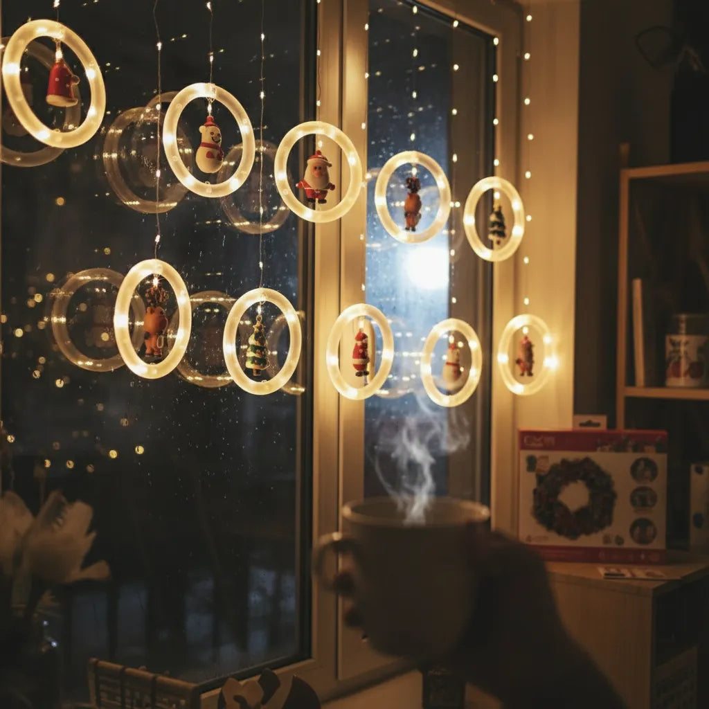 ✨CASCADA DE AROS LED NAVIDAD.✨