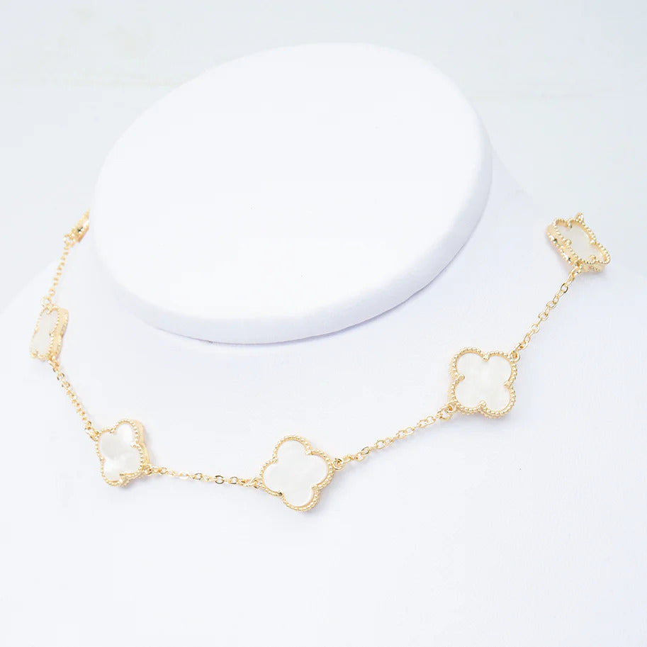 🍀COLLAR  TREBOL DE 4 HOJAS + PULSERA TREBOL 4 HOJAS DE REGALO.🍀