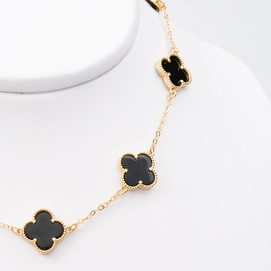 🍀COLLAR  TREBOL DE 4 HOJAS + PULSERA TREBOL 4 HOJAS DE REGALO.🍀