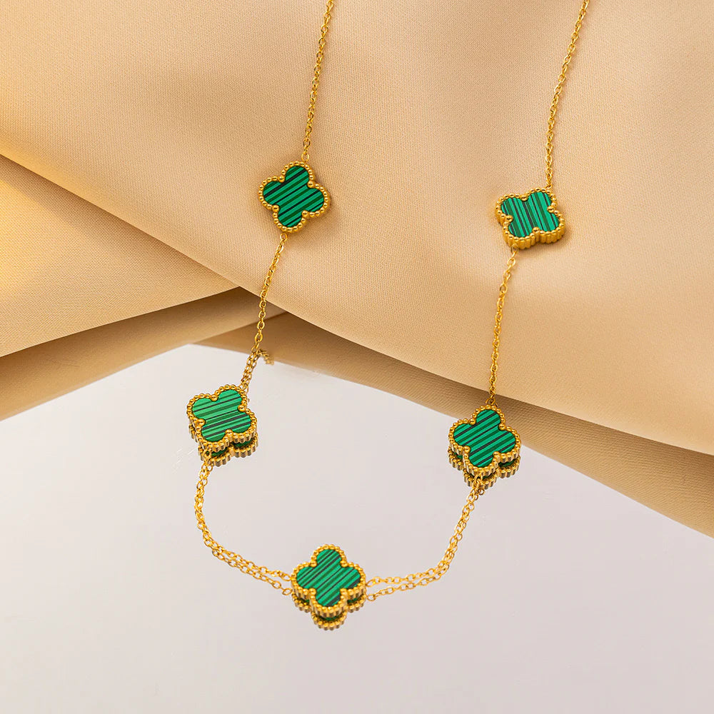 🍀COLLAR Y PULSERA VAN CLEEF + CAJA REGALO.🍀