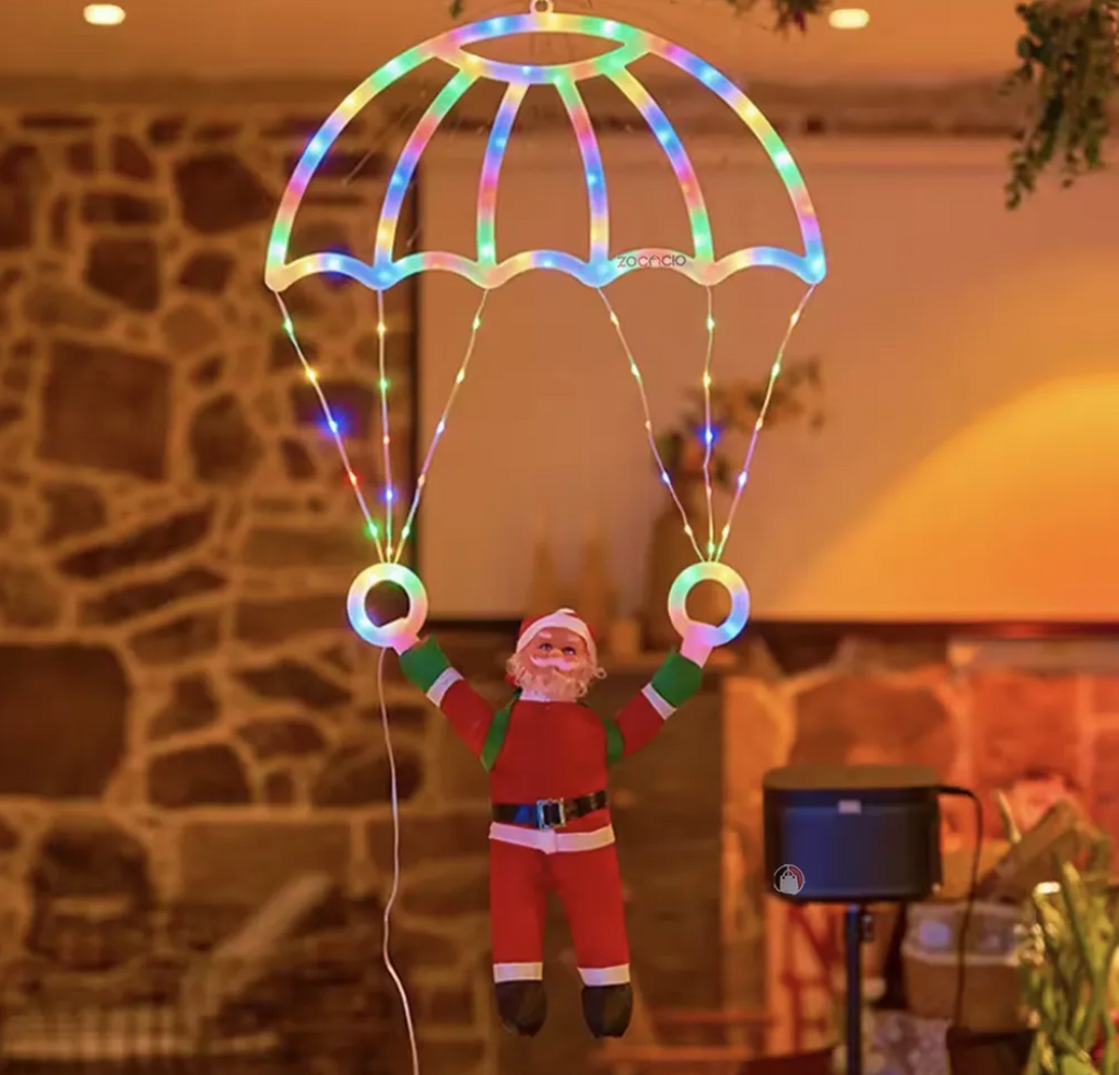 🎅PARACAÍDAS DE PAPÁ NOEL CON LUCES LED.
