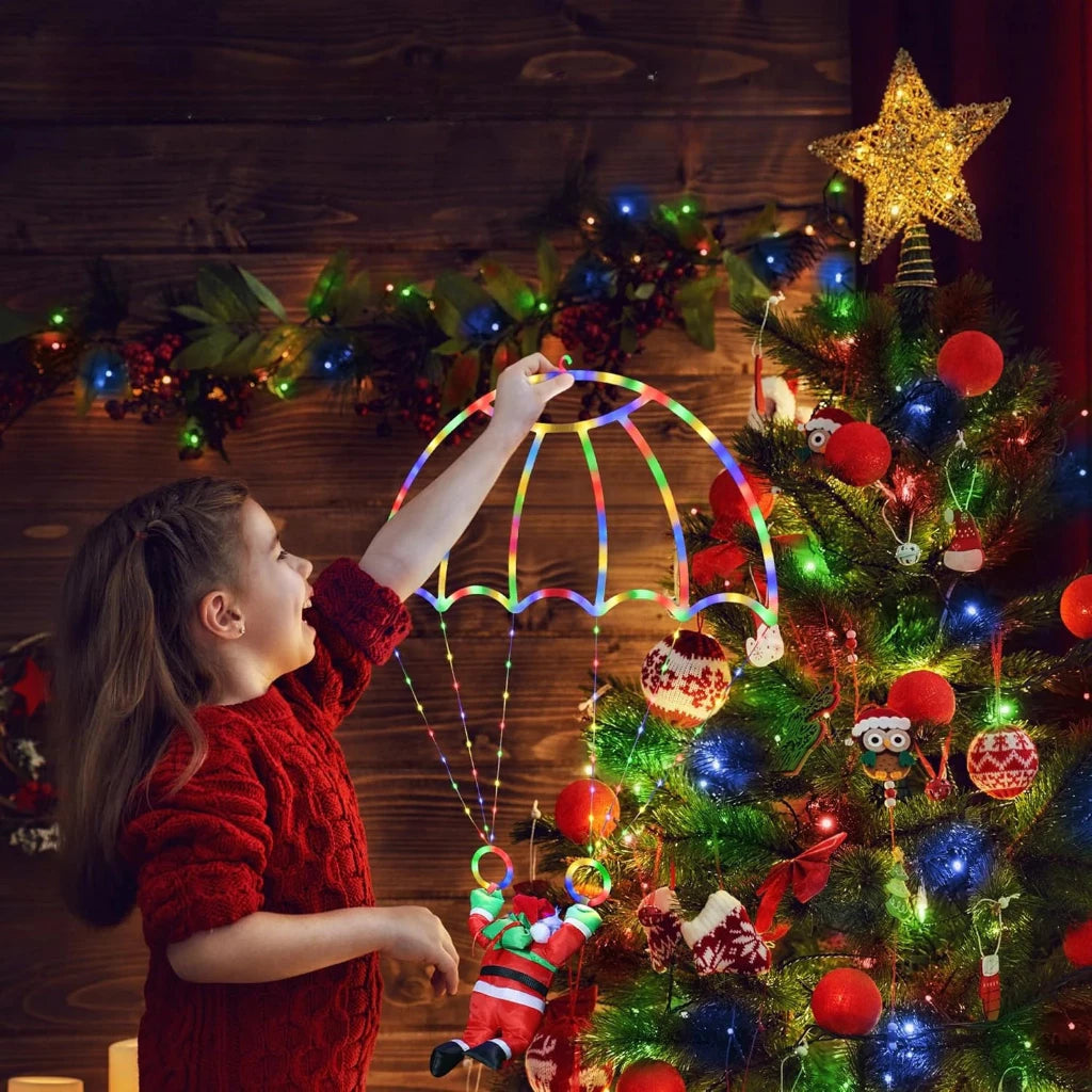 🎅PARACAÍDAS DE PAPÁ NOEL CON LUCES LED.