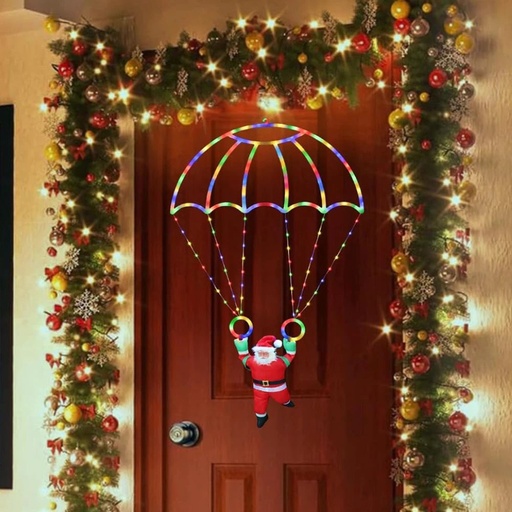 🎅PARACAÍDAS DE PAPÁ NOEL CON LUCES LED.